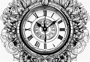 Time clock tattoo idea