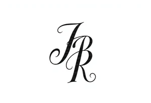 Letters J and R intertwined tattoo idea