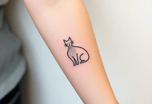 Artemis symbolism including cat and mugwort tattoo idea