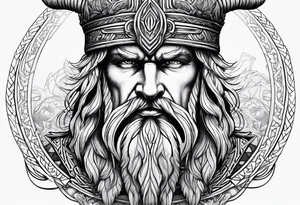 odin face tattoo idea
