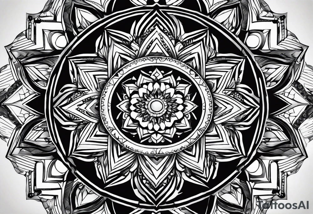 The inside of a kaleidoscope tattoo idea