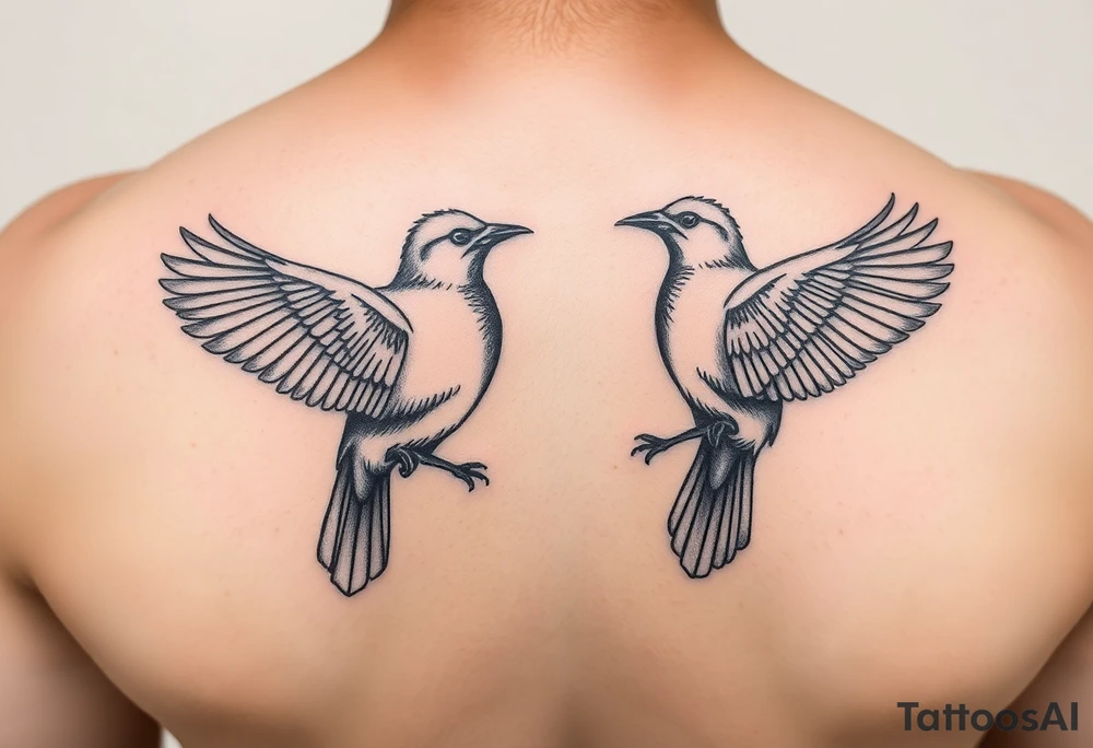 Two birds tattoo idea