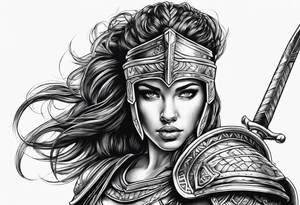 Female gladiator tattoo idea