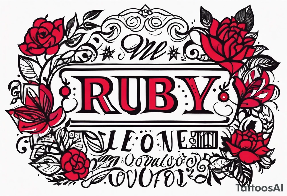 Ruby 🐾 tattoo idea