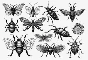 Insects tattoo idea