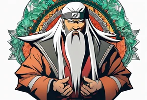 Jiraiya in Sage mode from the anime naruto tattoo idea