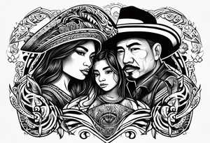 Pacific Northwest
Mexican American
Father
Wife
Son 
Daughter 
God
Faith tattoo idea
