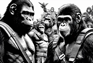 Caesar planet of the apes tattoo idea