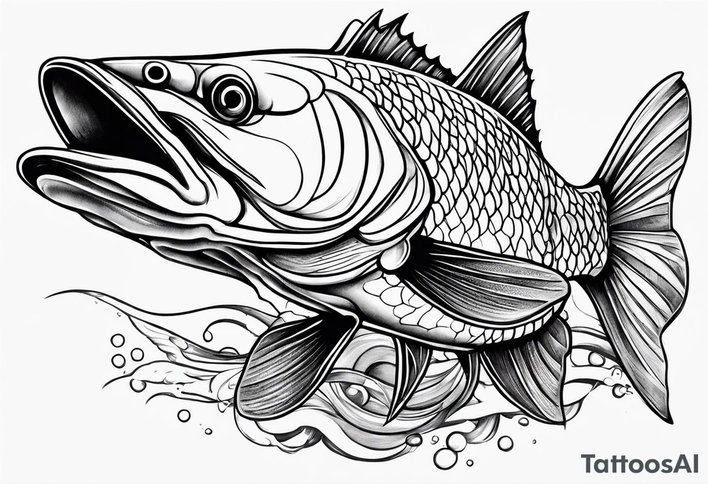 Fishing tattoo idea