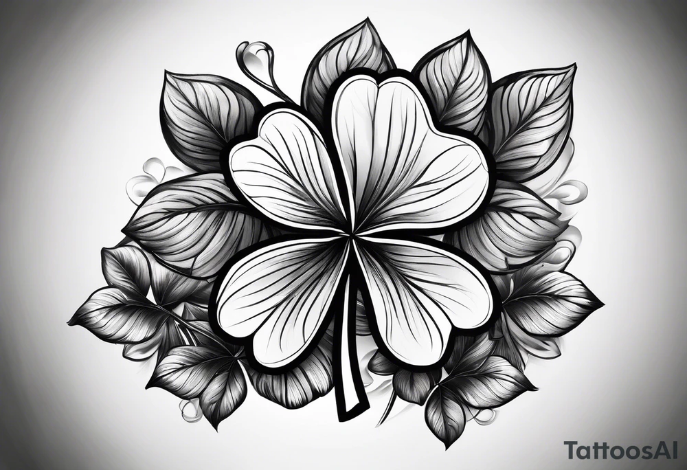 four-leaf clover tattoo idea
