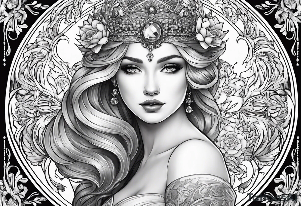 Russian folklore based white swan princess not detailed tattoo idea Russian folklore based white swan princess not detailed tattoo idea