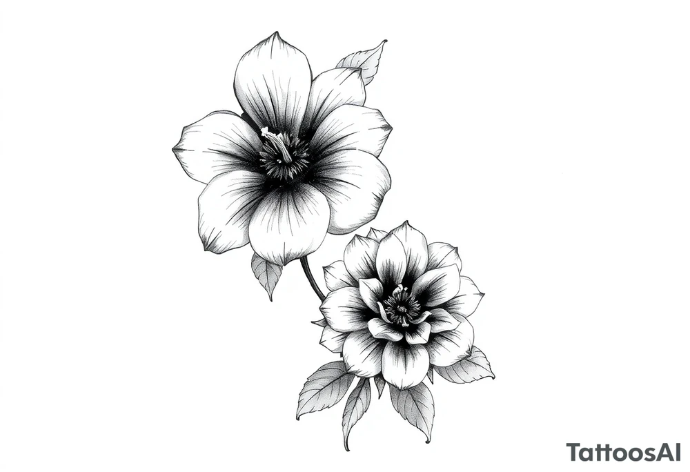 femenine sleeve flower tattoo idea