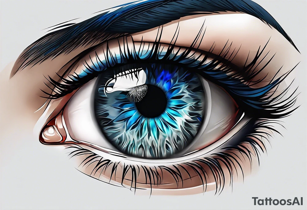 Blue eye tattoo idea