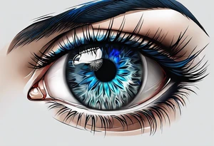Blue eye tattoo idea