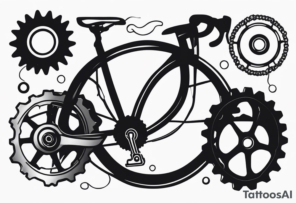 bicycle chain and gear tattoo idea