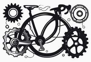bicycle chain and gear tattoo idea