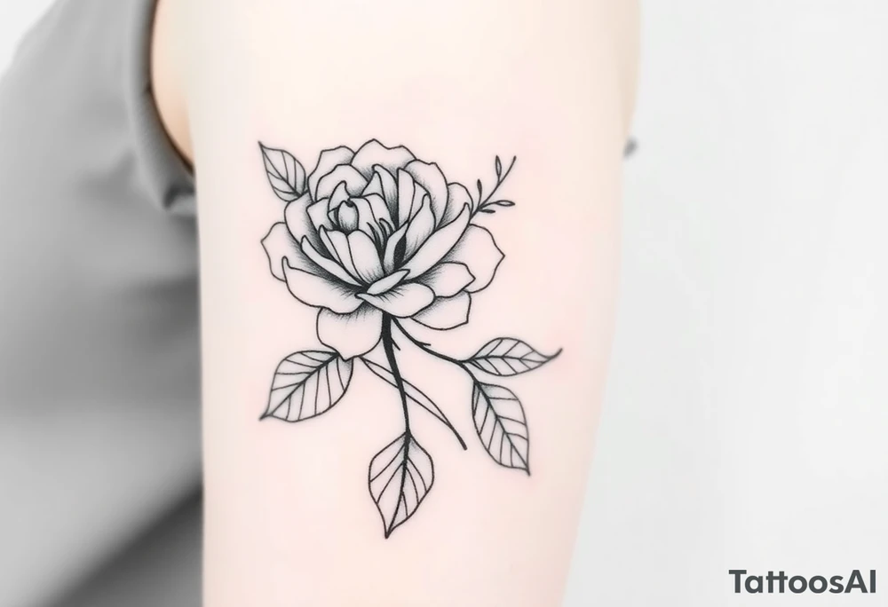 rose and chrysanthemum tattoo idea