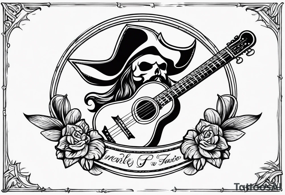 Pirate lute tattoo idea