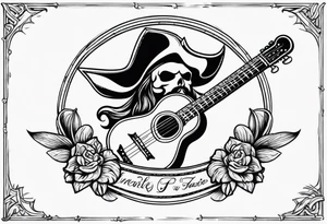 Pirate lute tattoo idea