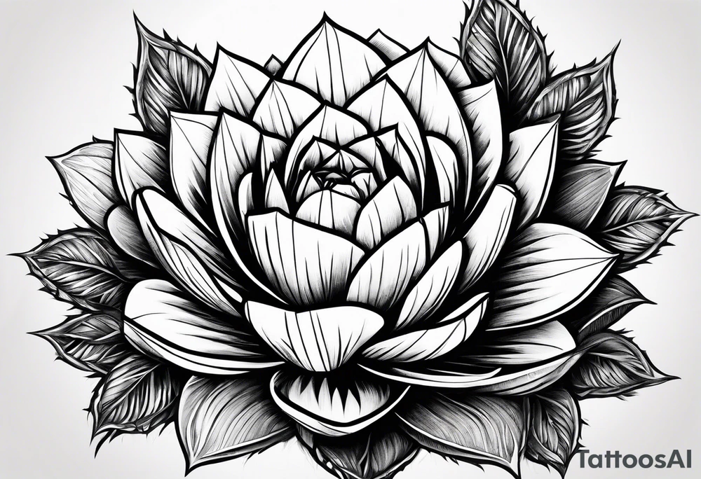 Geométricos, Lobo animais, cactos, flor tattoo idea