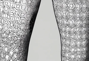 pattern geometric full male leg sleeve tile honeycomb tattoo idea