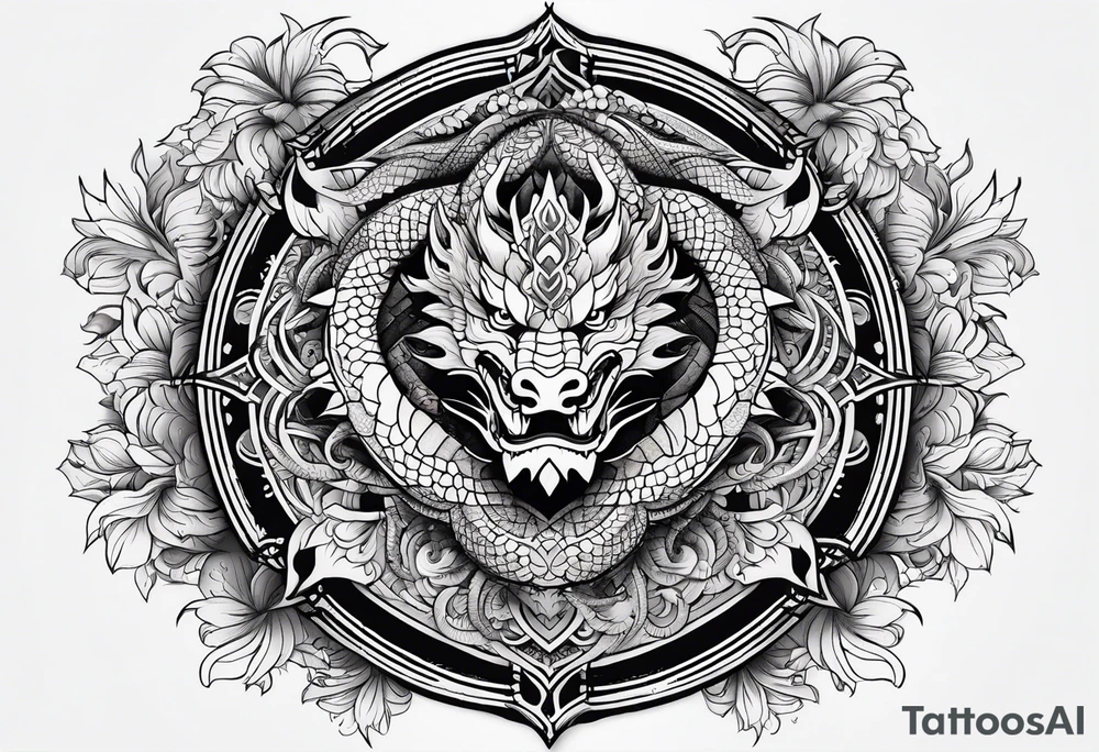 Dragon Mandala tattoo idea