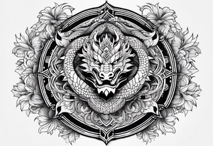 Dragon Mandala tattoo idea