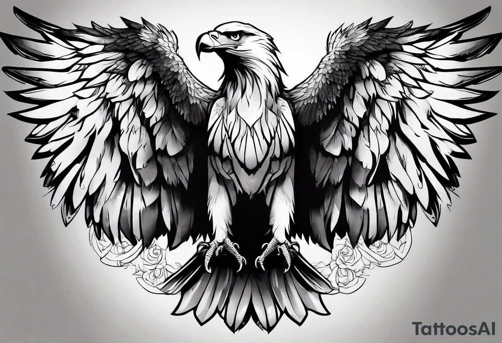 Wing of eagle tattoo idea