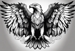 Wing of eagle tattoo idea