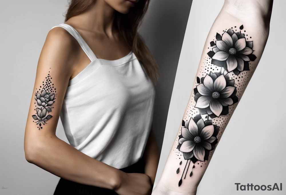 generate tattoo ideas for my forearm with the month flowers for December, February and May tattoo idea