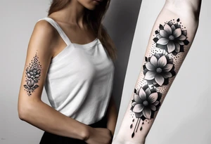 generate tattoo ideas for my forearm with the month flowers for December, February and May tattoo idea