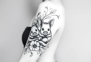 3 little piggy's hiding tattoo idea