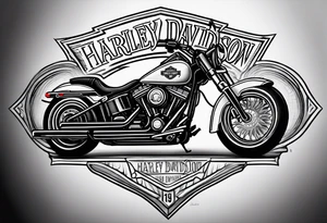 harley davidson logo tattoo idea