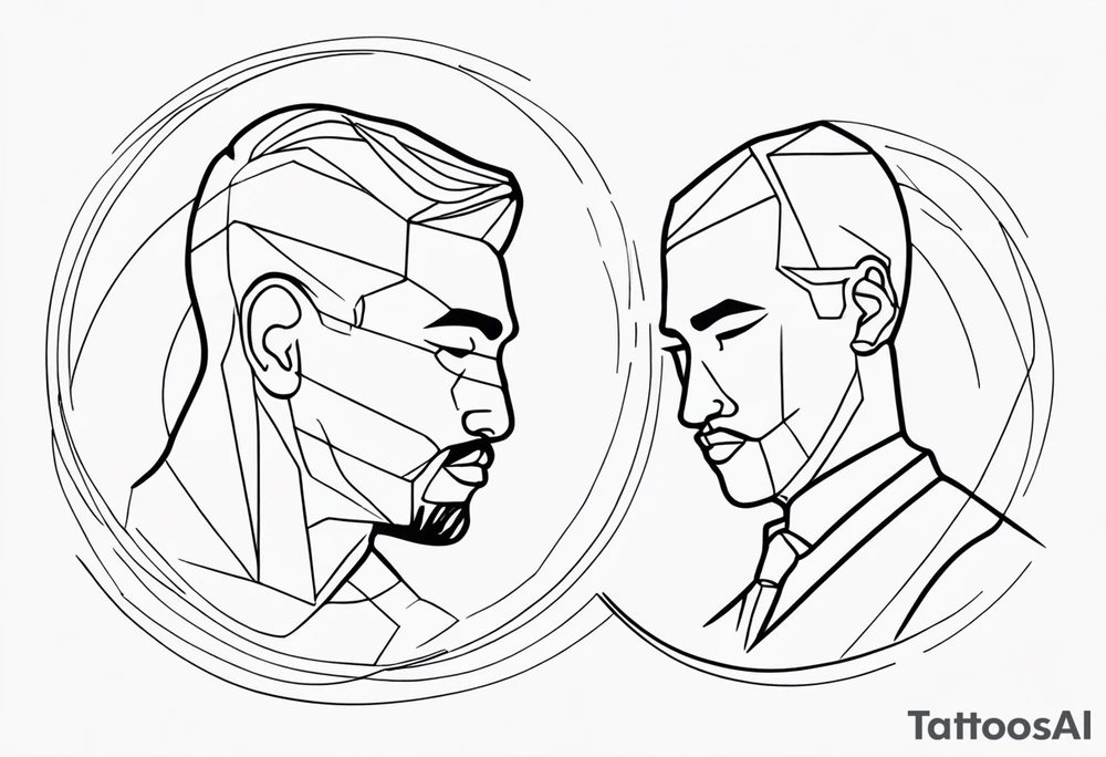 Men oneline tattoo idea