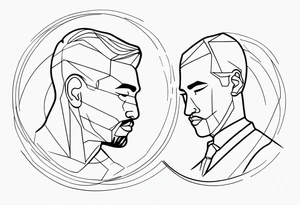 Men oneline tattoo idea