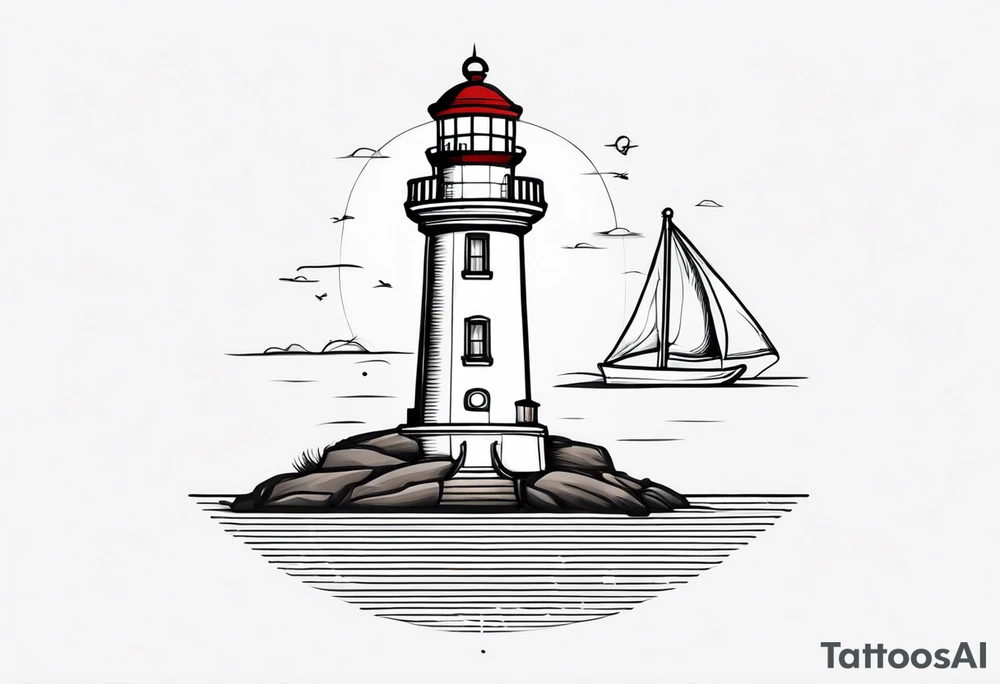 Lighthouse and anchor that says "my beacon, my anchor" tattoo idea
