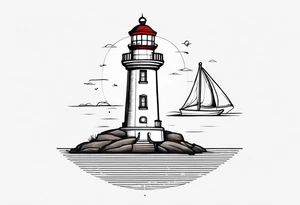 Lighthouse and anchor that says "my beacon, my anchor" tattoo idea
