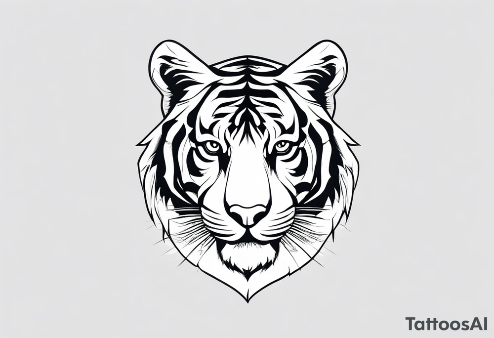 Memorial piece including a tiger on forearm. Very minimalist design.
Make a place for lettering on top and bottom tattoo idea