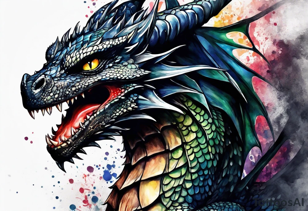 Toothless the dragon tattoo idea