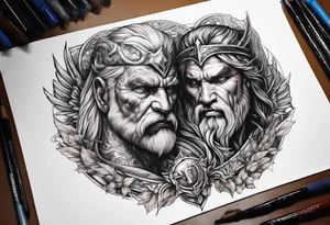 good vs evil tattoo idea