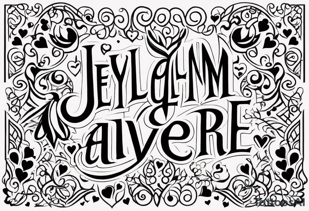 Jeylani Averie with hearts tattoo idea
