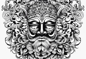 discipline and consistency surrounded by a face tattoo idea
