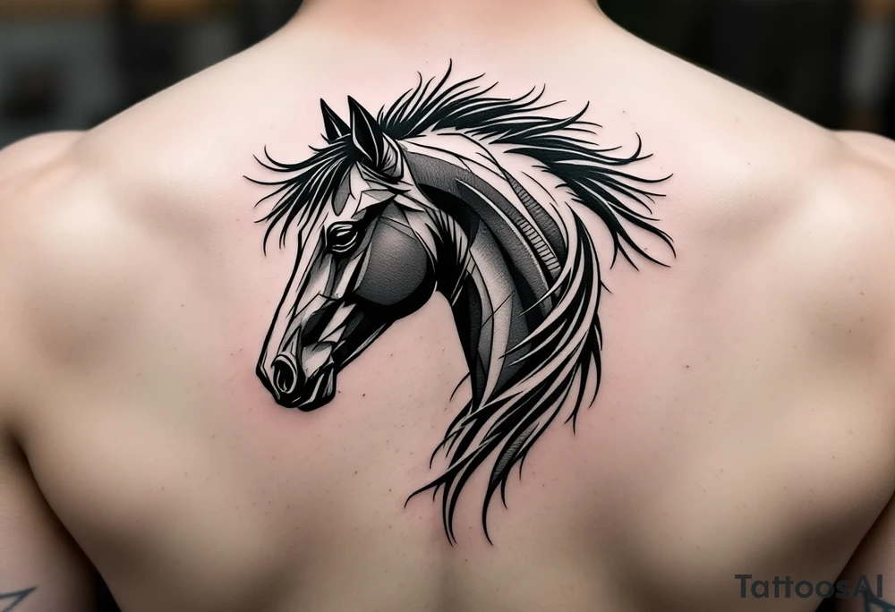 horse silhouette 
from the front tattoo idea
