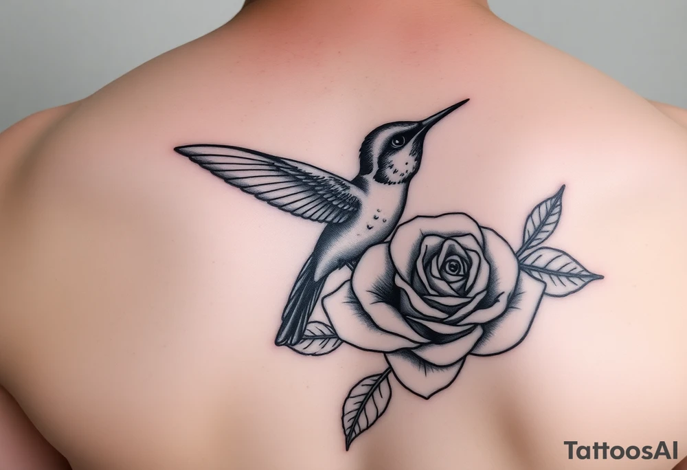 Debby Deguzman with a humming bird and a rose tattoo idea