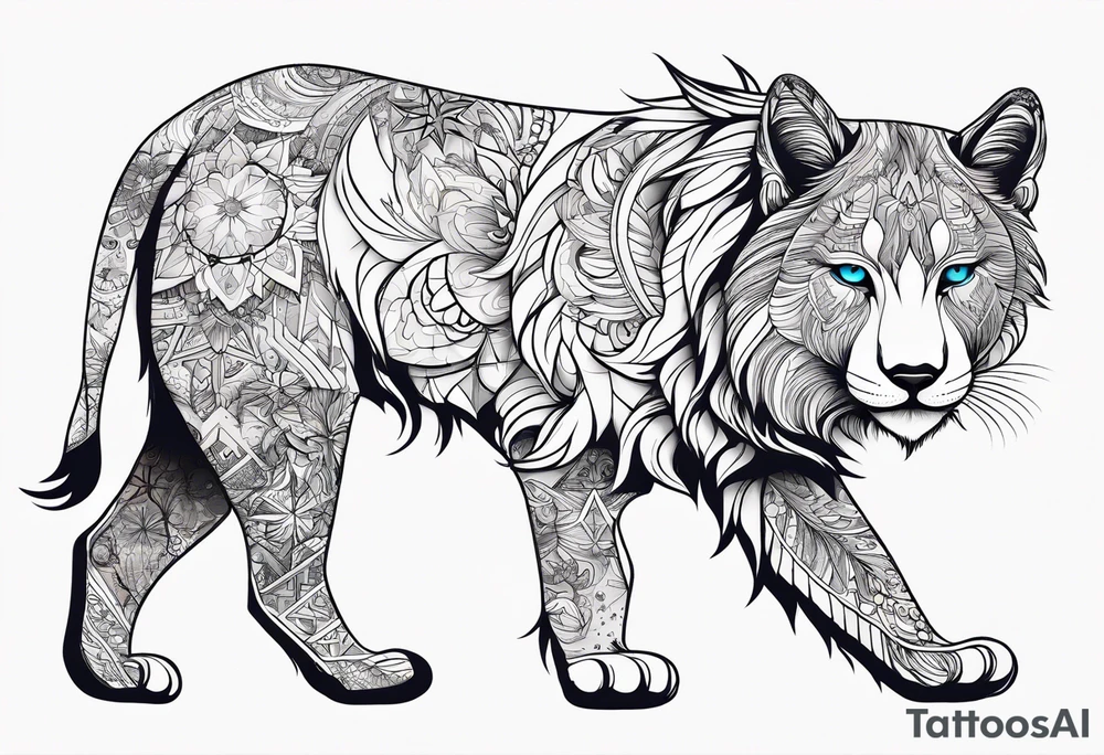 Constellation, animal, snowflake tattoo idea