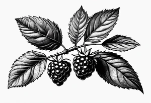 a raspberry branch that has a masculine look to it. tattoo idea