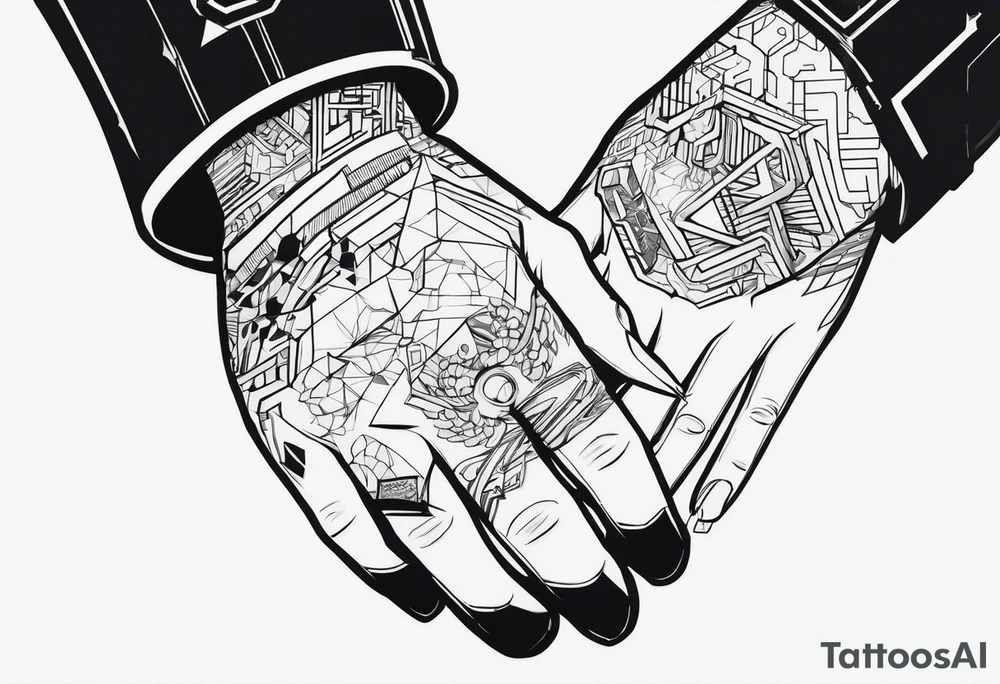 cyberpunk 2077, hand tattoo, tattoo idea