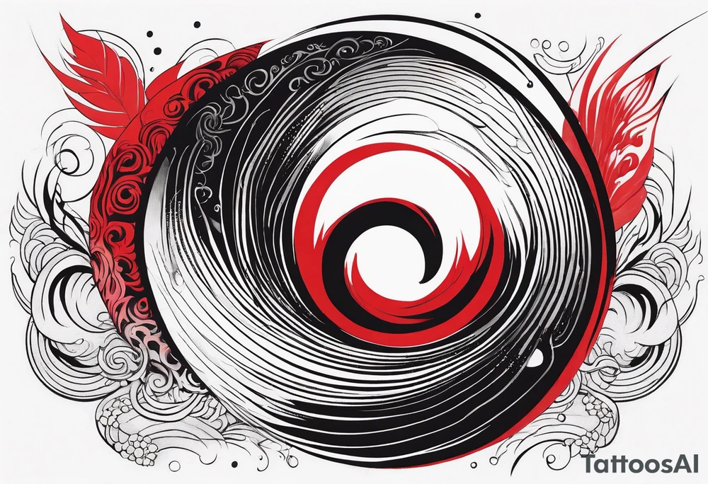 Black Hole red and black. tattoo idea