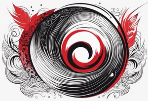 Black Hole red and black. tattoo idea