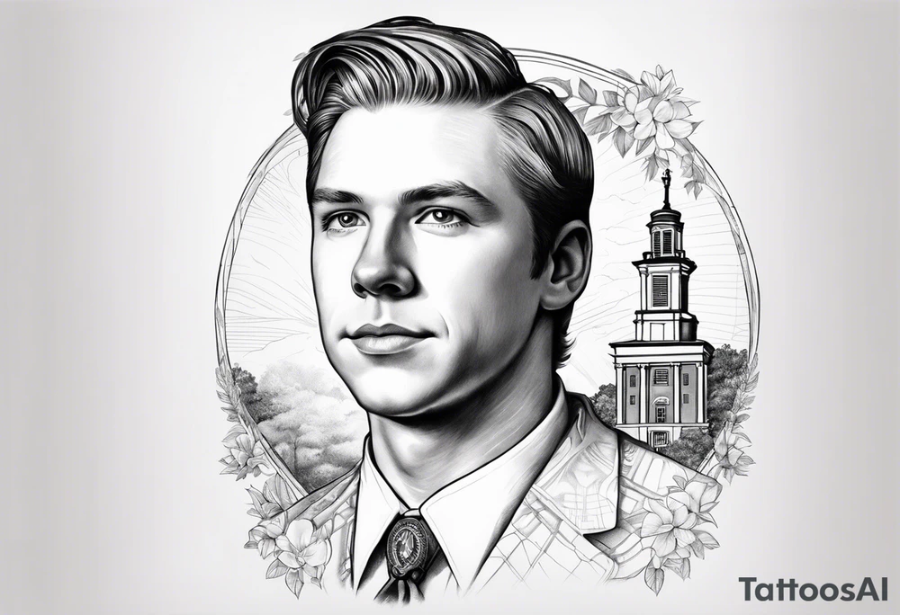 Joseph Smith Jr. wearing a Dartmouth College shirt tattoo idea